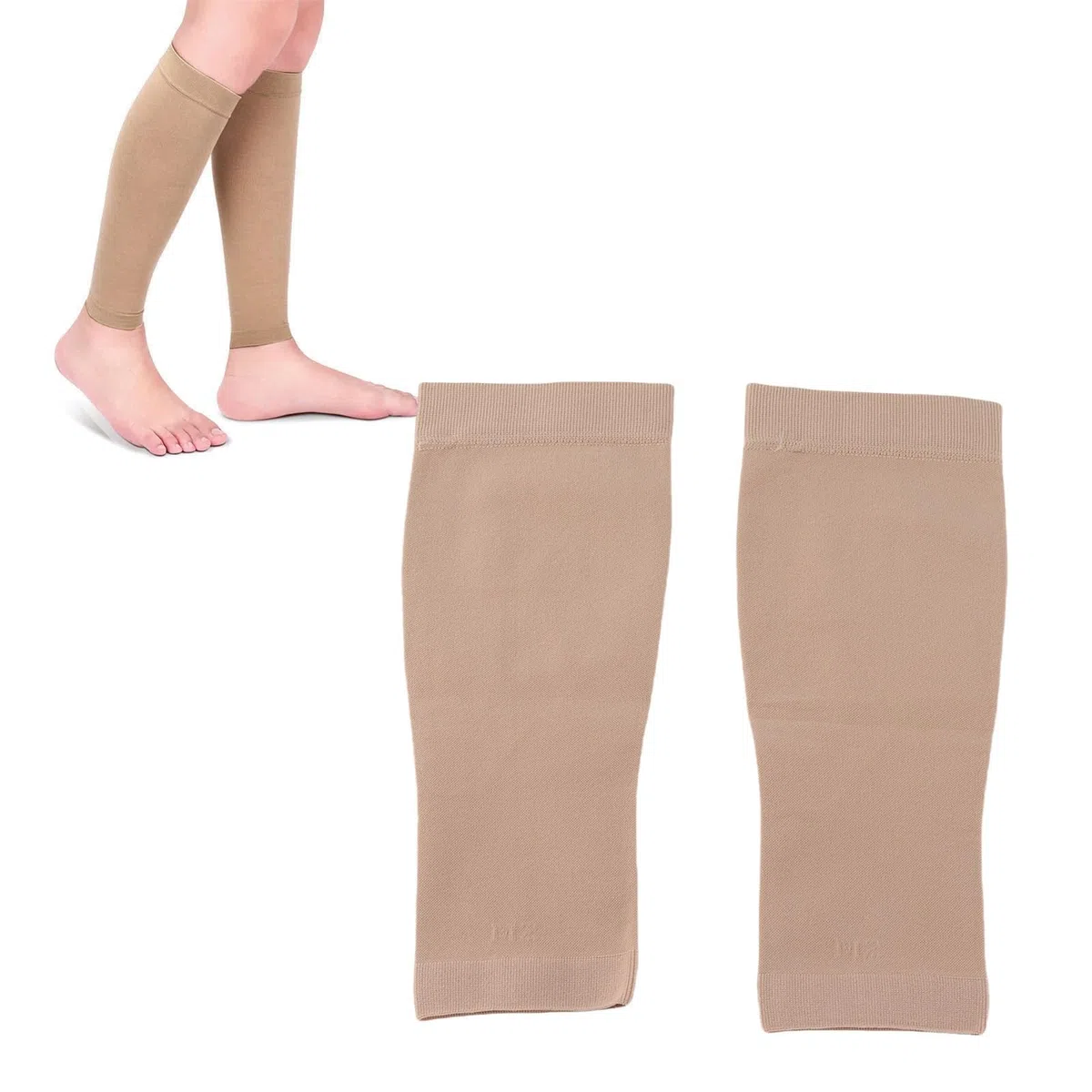 Ejoyous 1 paire Chaussettes de Compression Mollet, 20-30mmHg Bas de Compression pour Varices Chaussette de Contention sans Pieds pour Shin Splint Veine Variqueuse Oedème