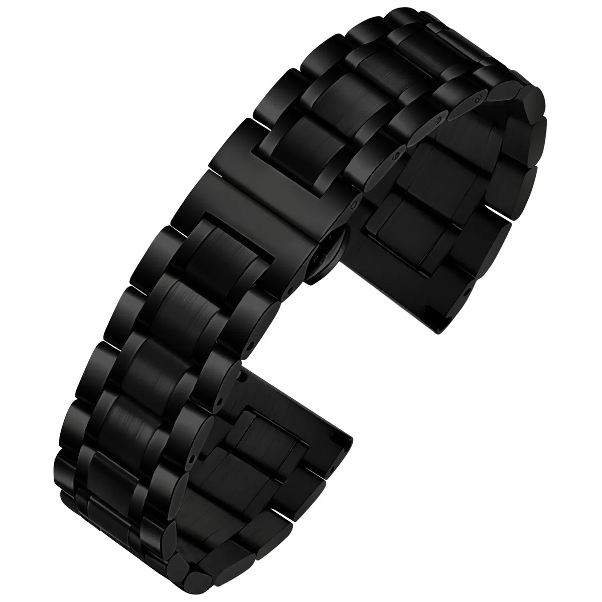 TStrap Bracelet Montre Metal Poli - Noir Acier Inoxydable Dégagement Rapide Bracelets - Métallique Smart Watch Strap pour Homme Femme Remplacement - 12mm ... 20mm 22mm 24mm