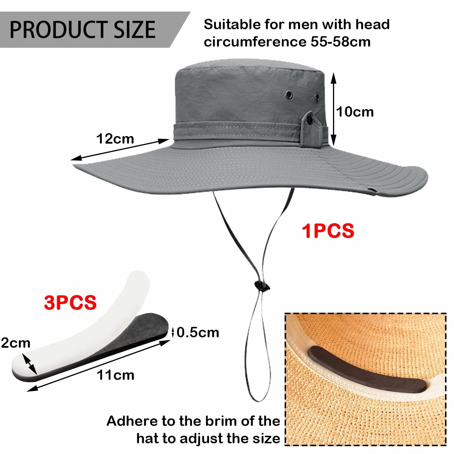 TYXHXTF Chapeau de Soleil Pêcheur Imperméable, Plein Air Voyage Pliable, Seau Pluie Protection, Pour Hommes et Femmes