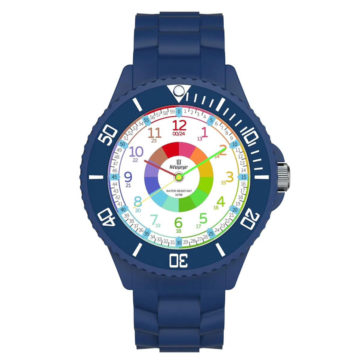 Montre Enfants,Garçon,Fille,Montre Bracelet Éducative pour Enfants,Montre Analogique la Lunette tournante avec Exercices,Facile d’Apprendre à Lire l’Heure,Montre pour Enfants de 5 à 18 Ans 3ATM