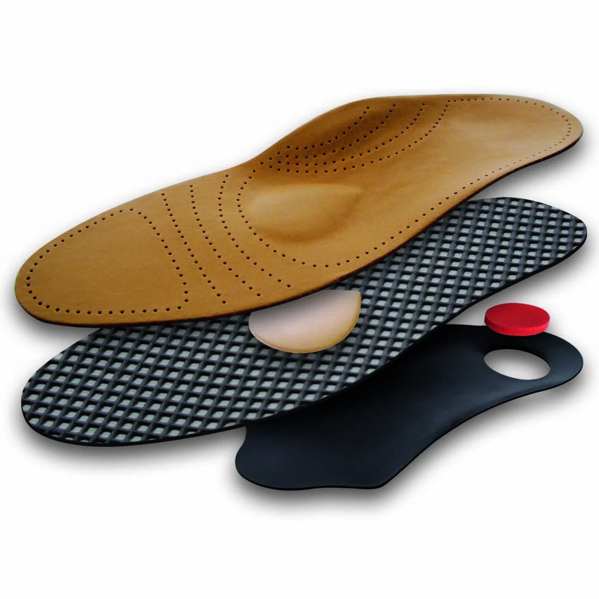 Semelles Orthopédiques en Cuir Véritable, Filtre de Charbon Actif, Soutien pour le Pied I Semelle pour Chaussures Femme et Homme (38 EU)