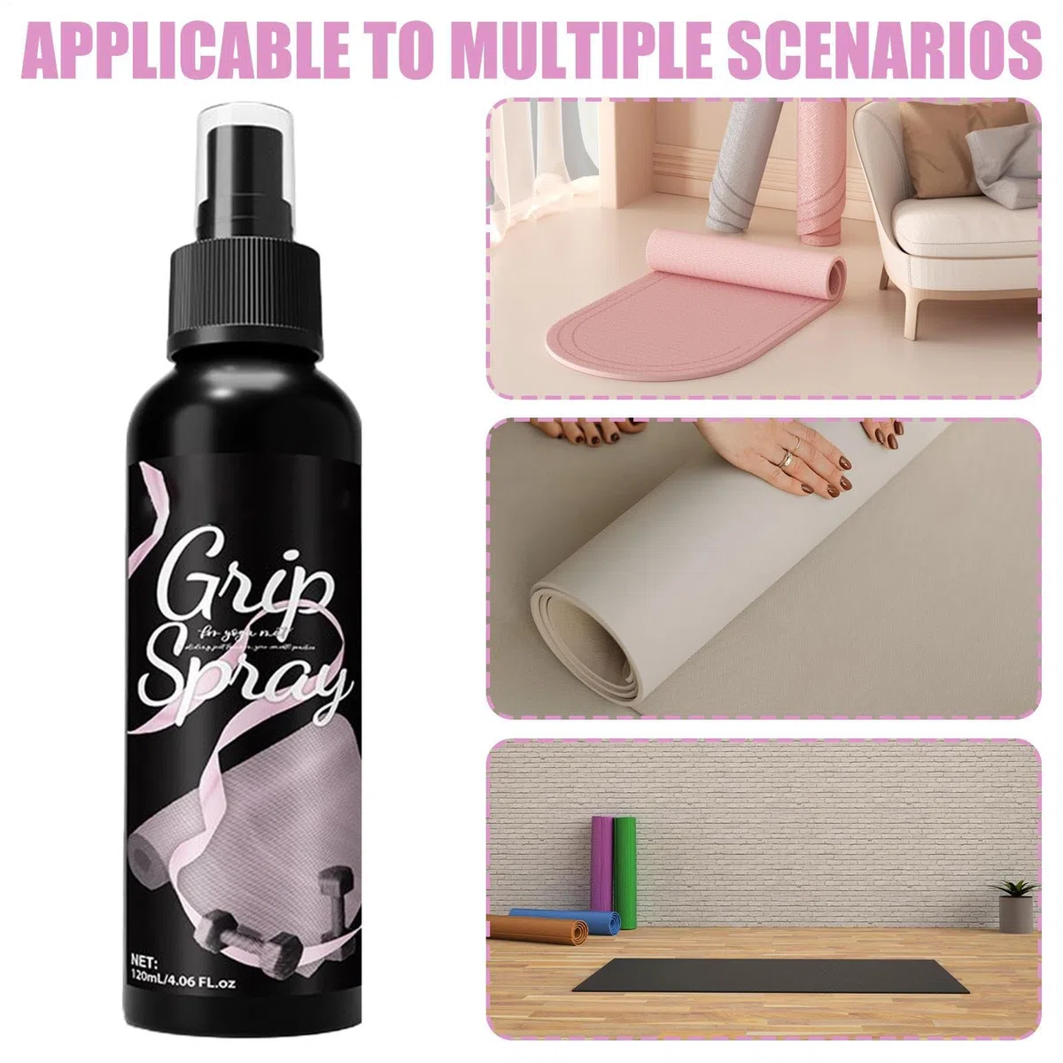 Nettoyer de pulvérisation de tapis de yoga - Liquide anti-glissé non collant pour chaussures de sport, gants et équipement de gym