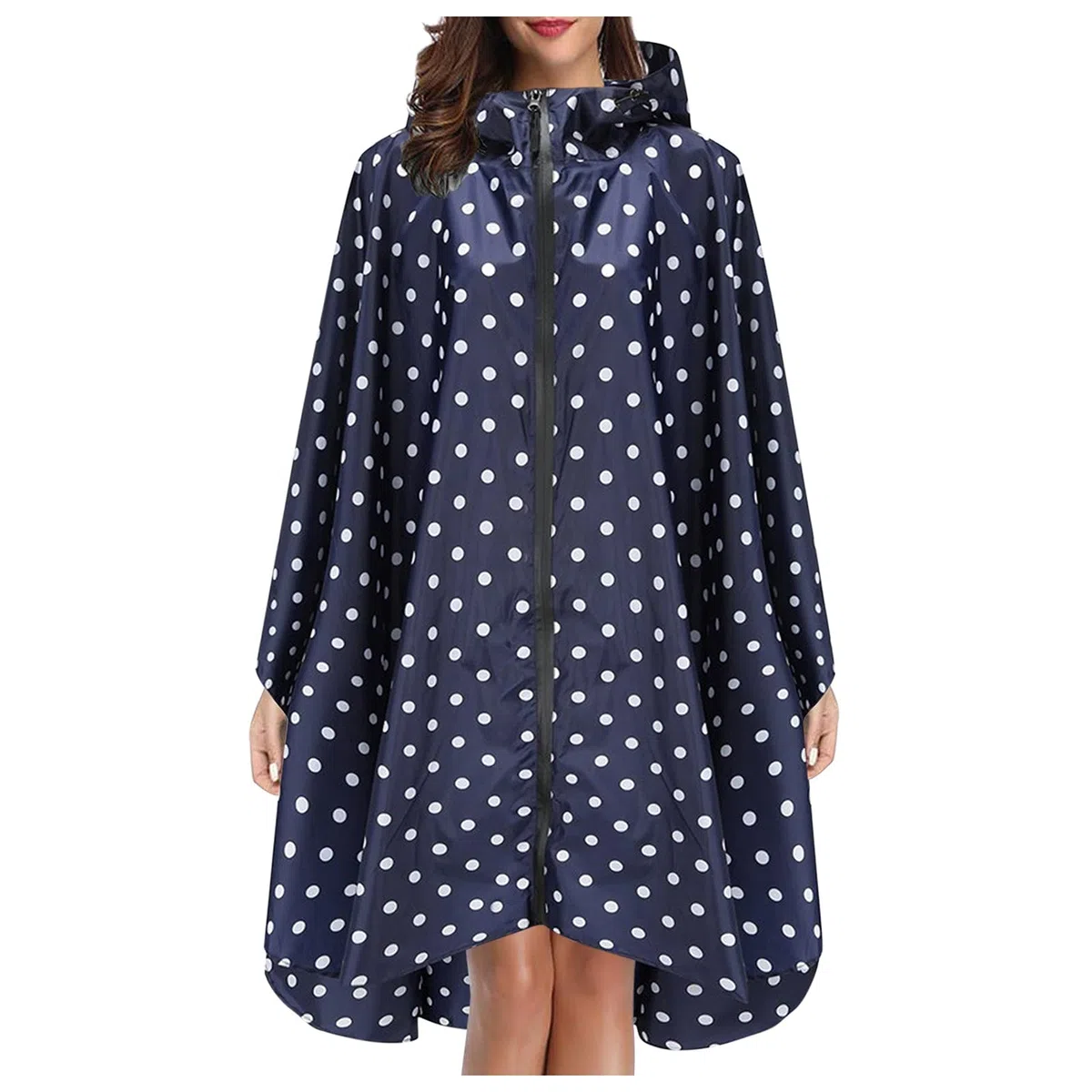 Imperméable Poncho avec Capuche Zip pour Adulte, Léger Imperméable Respirant Ripstop Poncho avec Capuchon pour Les activités de Plein air, Vestes de Pluie pour Homme et Femme