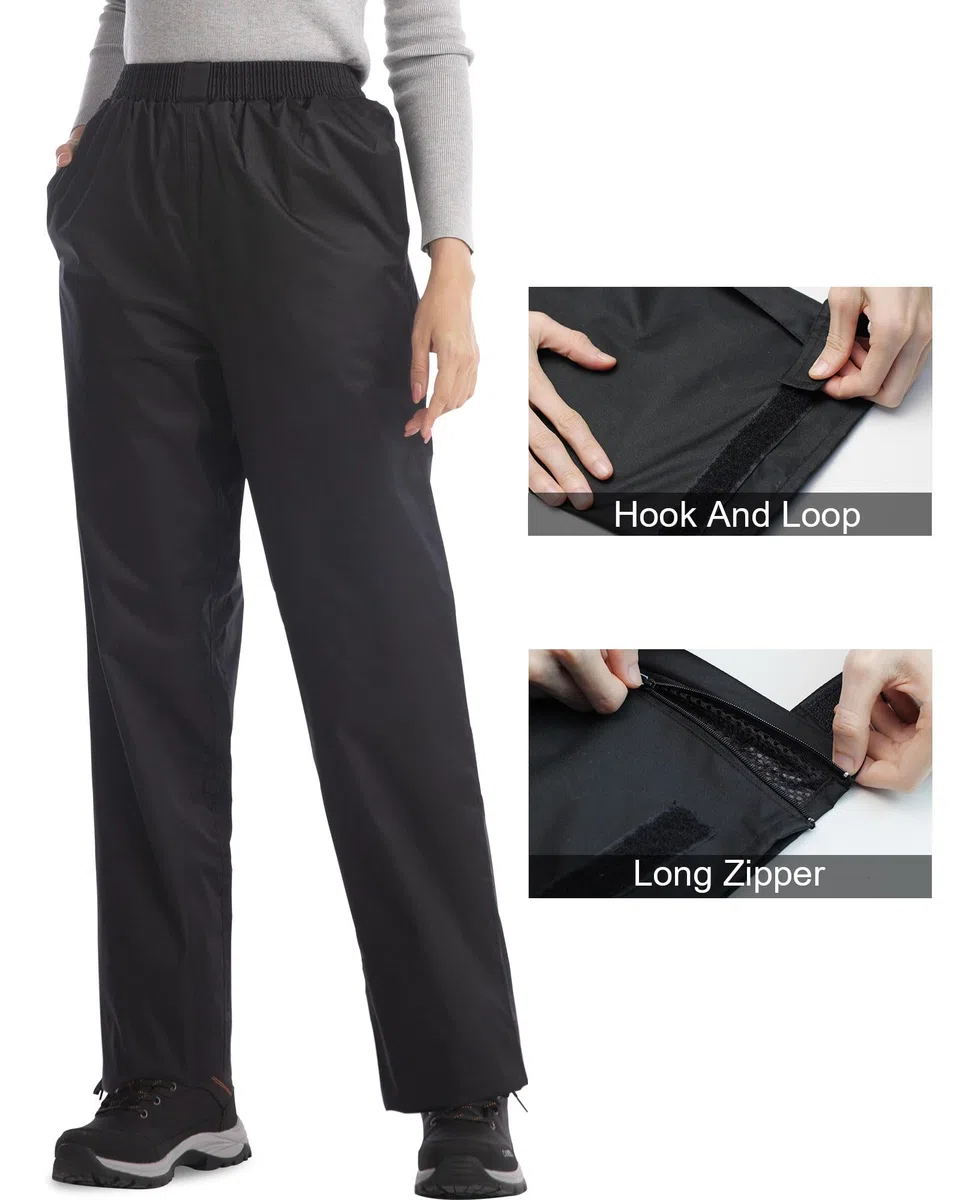 iCreek Rain Pant Pantalons, Noir, L / 31L Femme