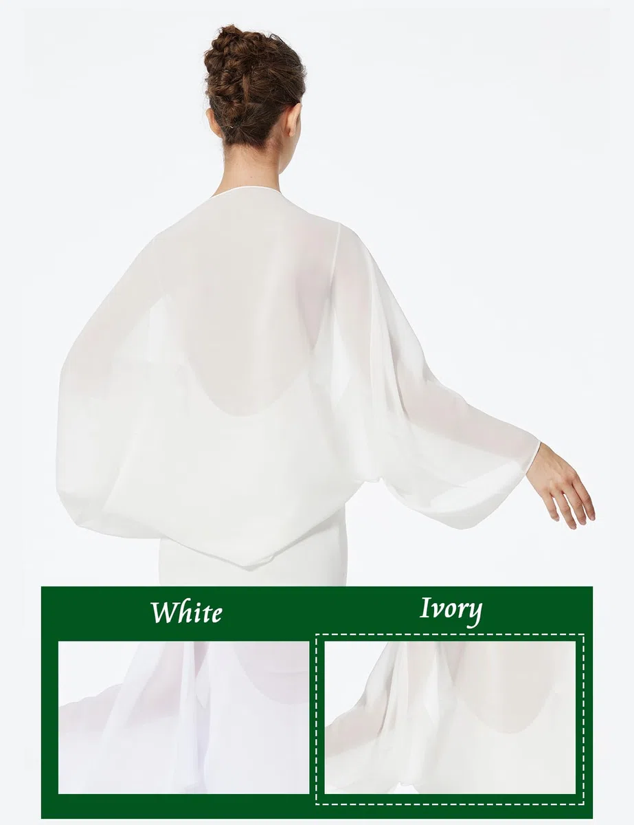 BEAUTELICATE Cardigan Boléro En Mousseline De Soie Couverture Veste à Manche Transparent Grande Taille De Femme Mariée Soirée Mariage Cérémonie D’été