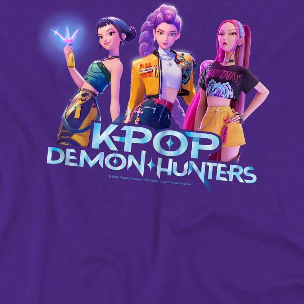 Kpop Demon Hunters Kpop Demon Hunters - Huntrix Kpop Group Kids T Shirt T-Shirt Mixte Enfant