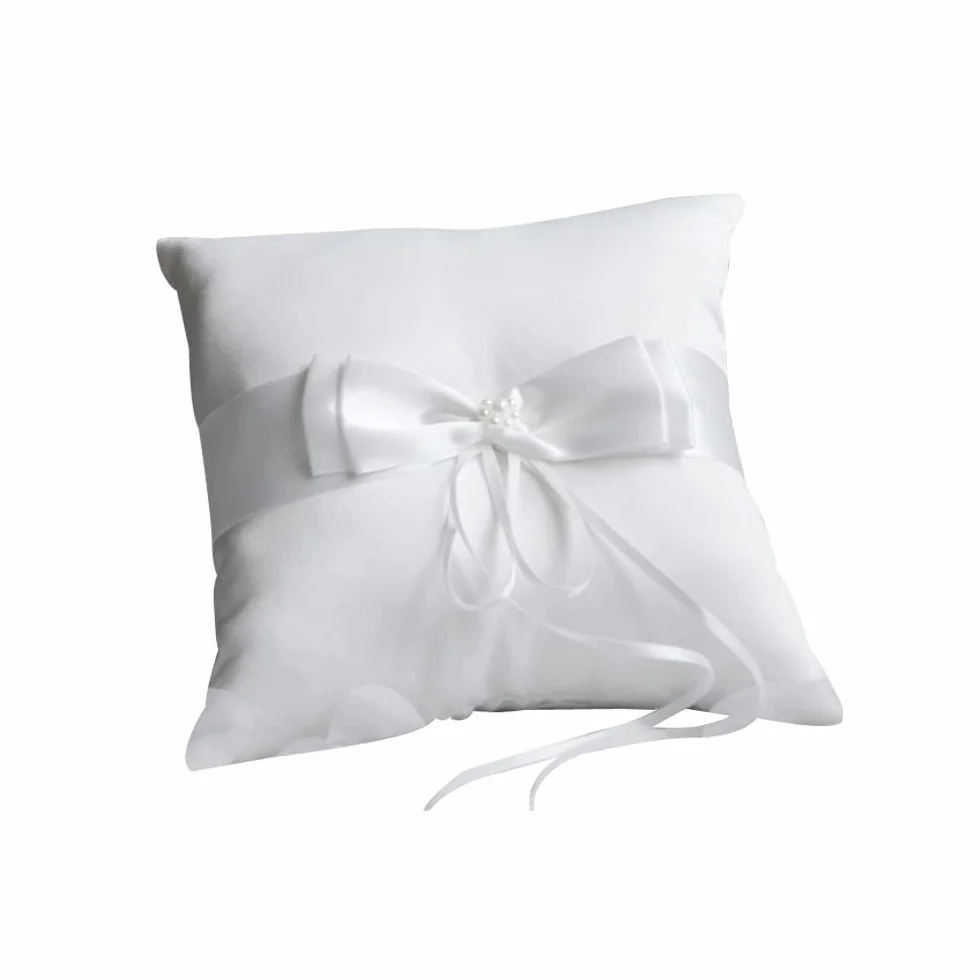 Srup Coussin pour alliances de Mariage, Coussin Blanc pour alliances, Coussin Support pour alliances, Oreiller de Porteur d'anneaux Mariage, Coussin D'alliances, pour Les alliances ou Les fiançailles