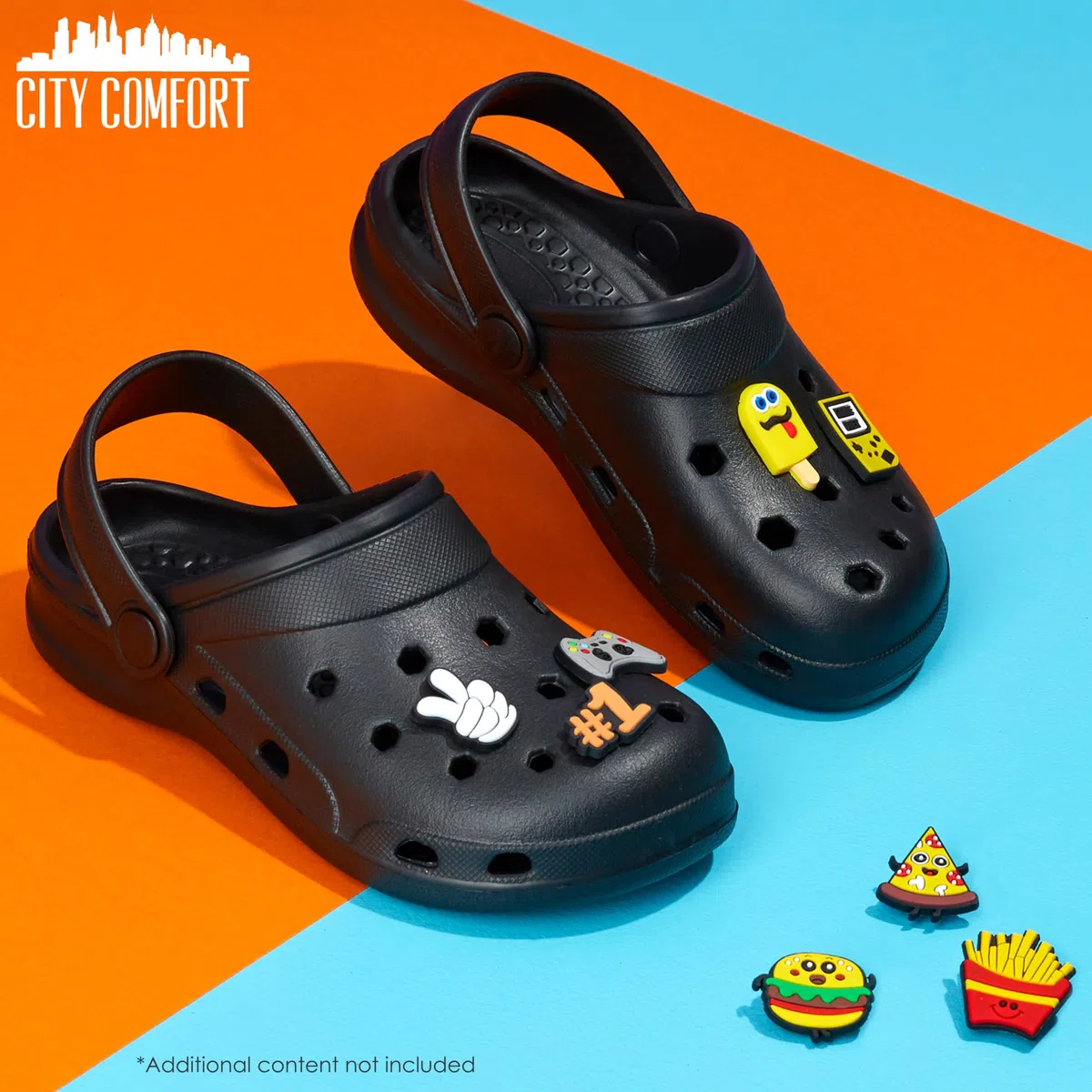 CityComfort Sabot de Jardin Garçon, Chaussure Enfant avec Charmes à Clipser