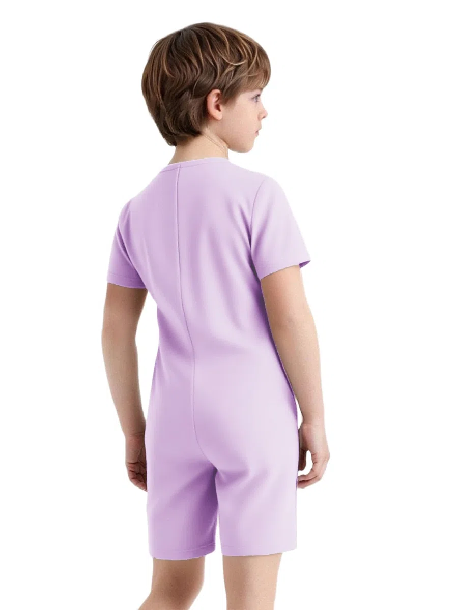 Combinaison Adaptatif Enfant Garcon Unisexe Besoins Spéciaux Vêtement Adapté Manches Courtes pour Handicap Ou Autisme 4-16 Ans