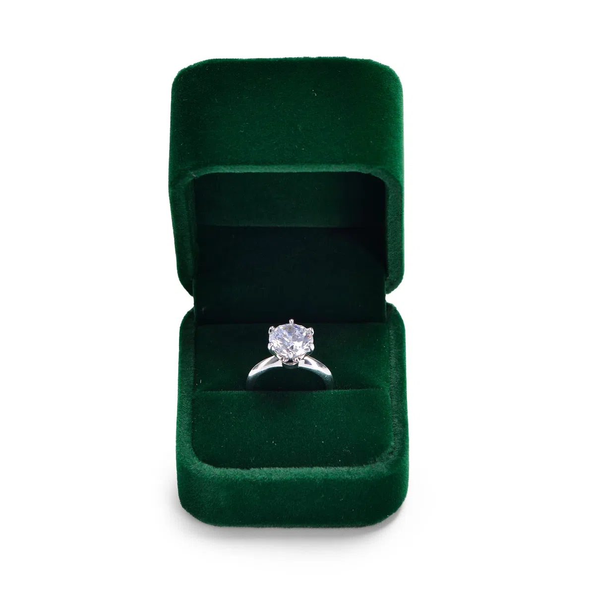 Oirlv Vert Foncé Velours Boite Bague,Boite a Bijoux,Ecrin Bague,Ring box pour Fiancaille Mariage Proposition Anniversaire Saint Valentin