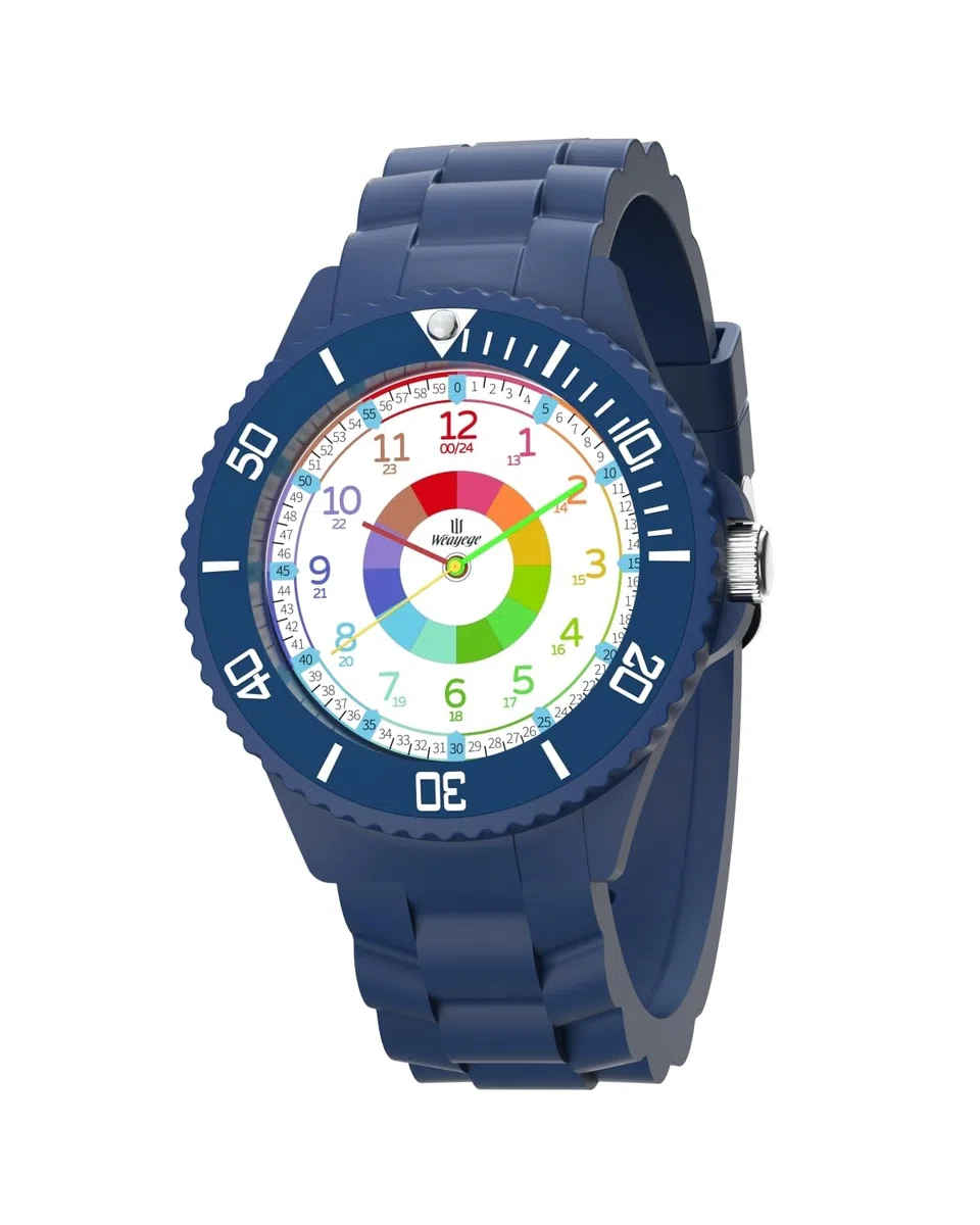 Montre Enfants,Garçon,Fille,Montre Bracelet Éducative pour Enfants,Montre Analogique la Lunette tournante avec Exercices,Facile d’Apprendre à Lire l’Heure,Montre pour Enfants de 5 à 18 Ans 3ATM