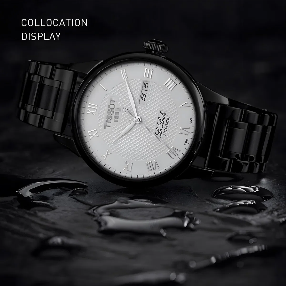 TStrap Bracelet Montre Metal Poli - Noir Acier Inoxydable Dégagement Rapide Bracelets - Métallique Smart Watch Strap pour Homme Femme Remplacement - 12mm ... 20mm 22mm 24mm