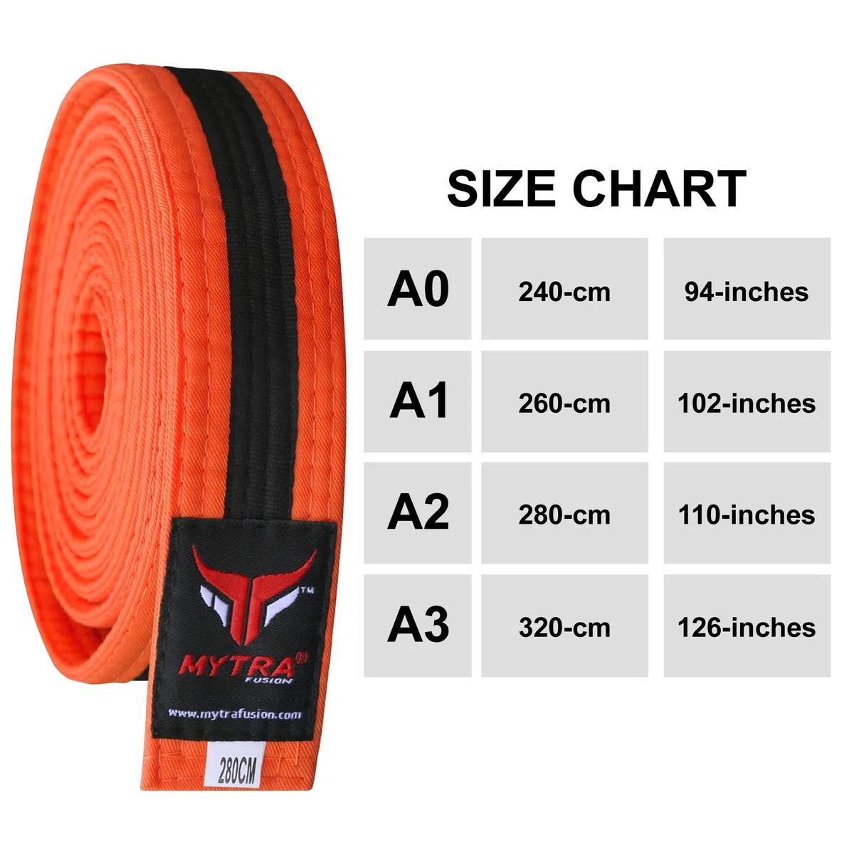 Mytra Fusion Ceinture karaté Durable Ceinture jjb, Ceinture JJB, BJJ Ceinture jjb, Plusieurs Couleurs, Ceinture Arts Martiaux, Ceinture Taekwondo pour Hommes et Femmes