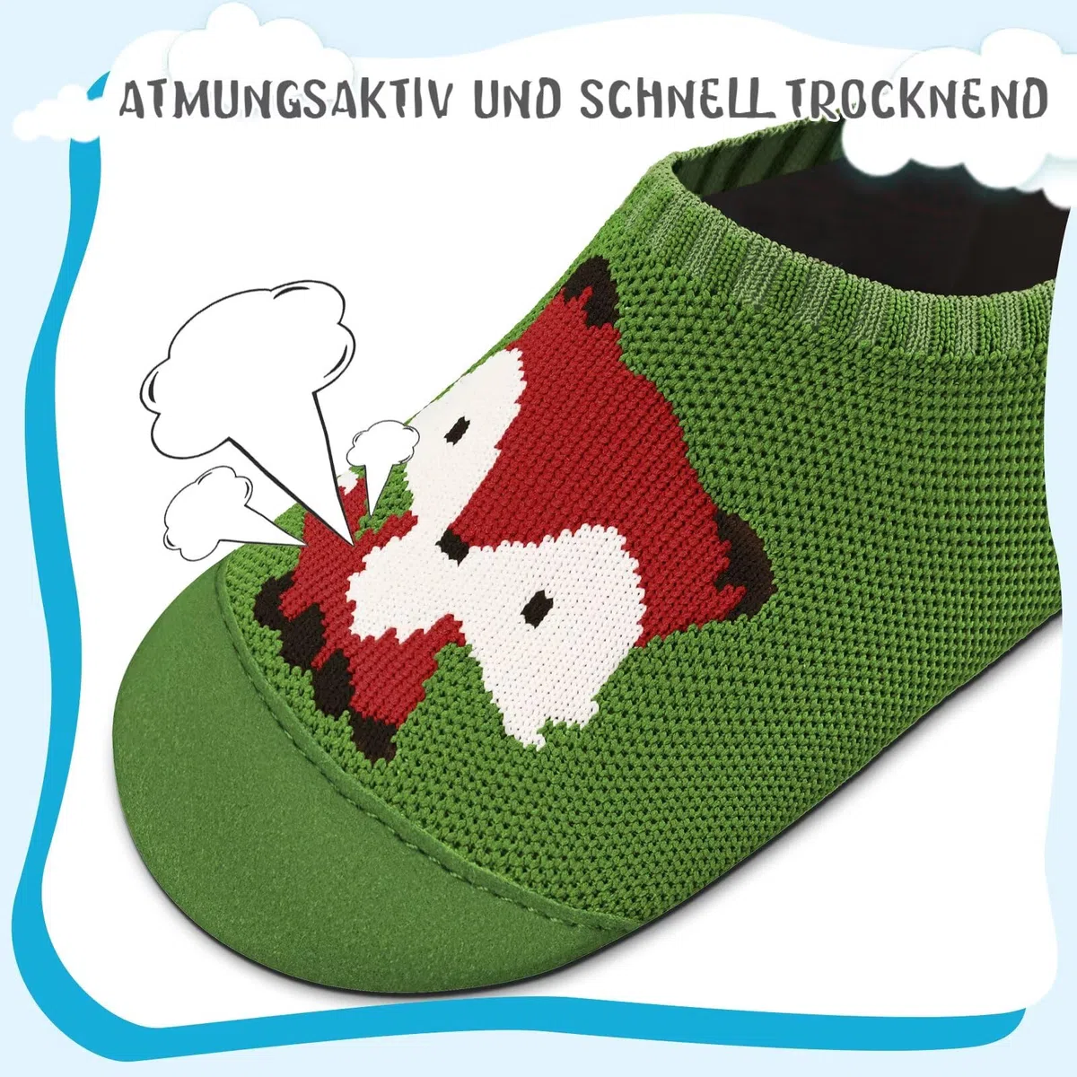 Kyopp Garcon Chaussettes Chaussures Fille Respirant Chaussons Antidérapante Chaussons Bébé Enfant Mixte Enfant