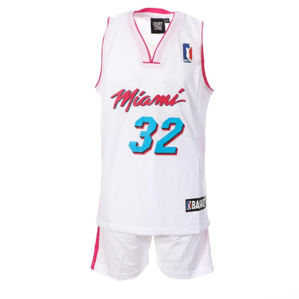 Miami Ensemble de basket Blanc Enfant