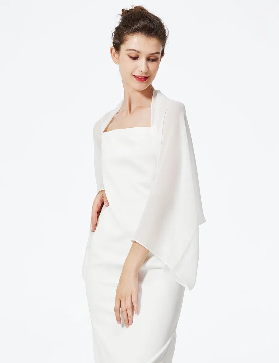 BEAUTELICATE Cardigan Boléro En Mousseline De Soie Couverture Veste à Manche Transparent Grande Taille De Femme Mariée Soirée Mariage Cérémonie D’été
