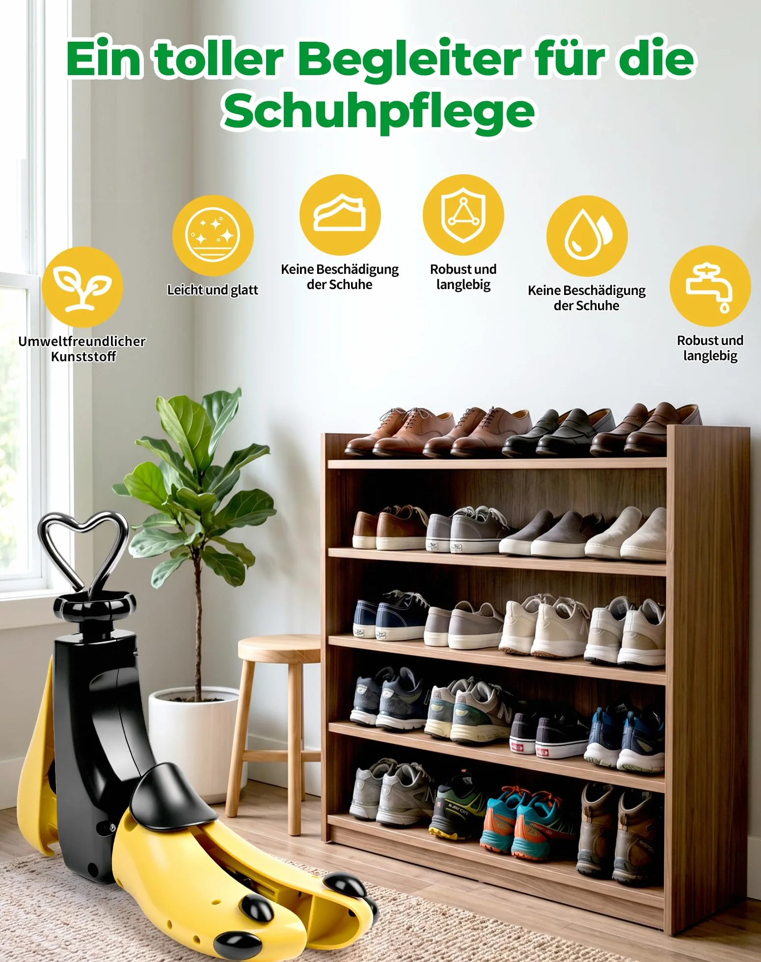 Embauchoirs Chaussures Homme Femme Elargisseur Chaussure Ecarteur Bottes Réglable Largeur et Longueurs Agrandisseur Embochoire Chaussure avec Chausse-pied (43-47)