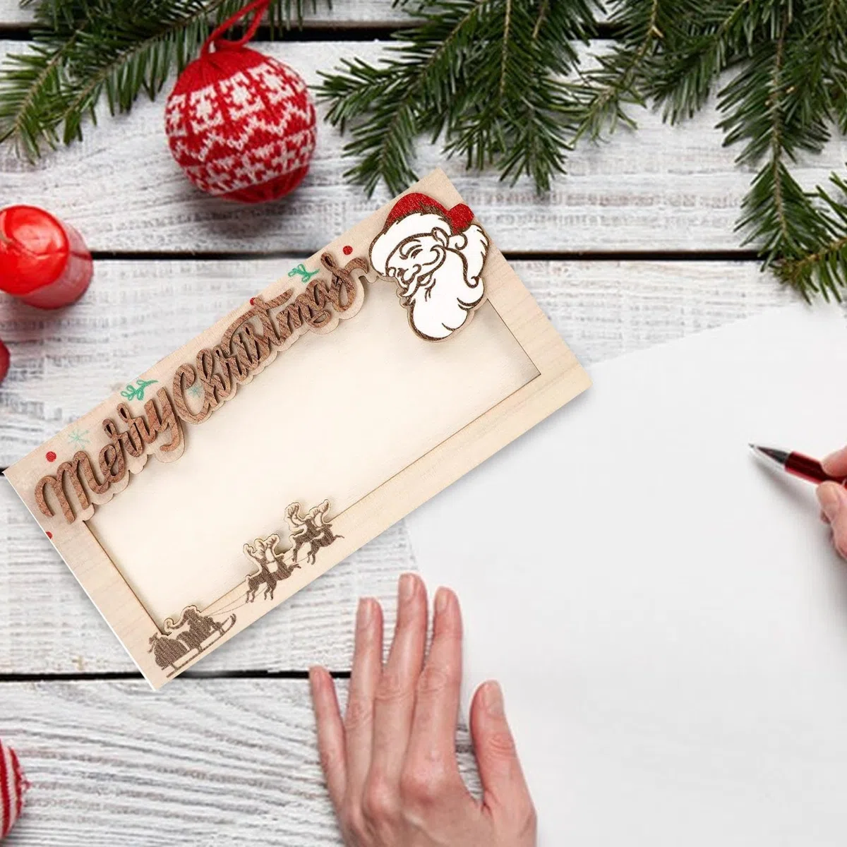 Porte-espèces de Noël, cartes de Noël amusantes | Porte-monnaie en bois pour amis, , vacances