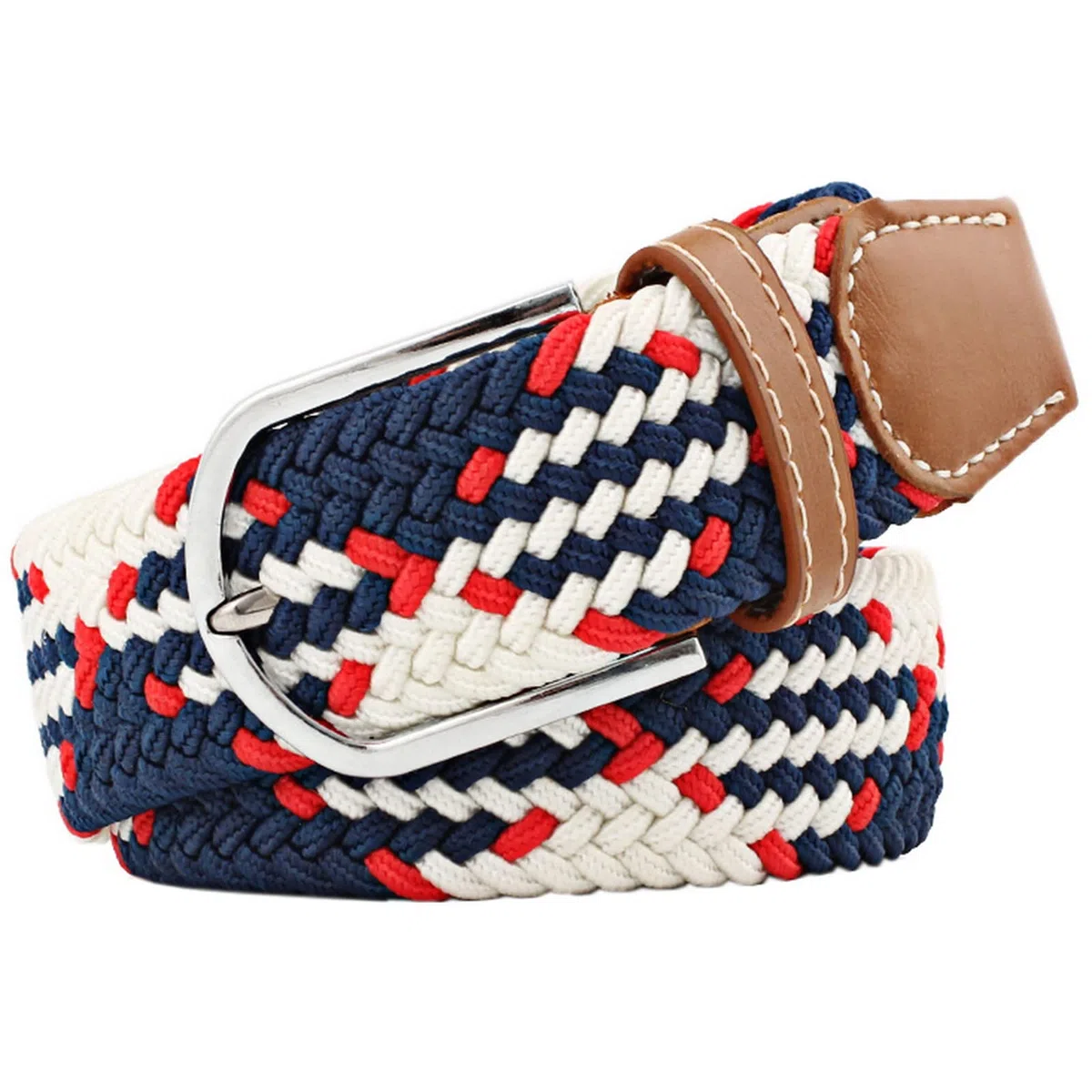 105-125cm Ceinture Elastique Tressée pour Femme Boucle Ceintures Homme Extensible 3.3cm de Large | Ceintures avec Boucle Extensible 3.3cm de Large