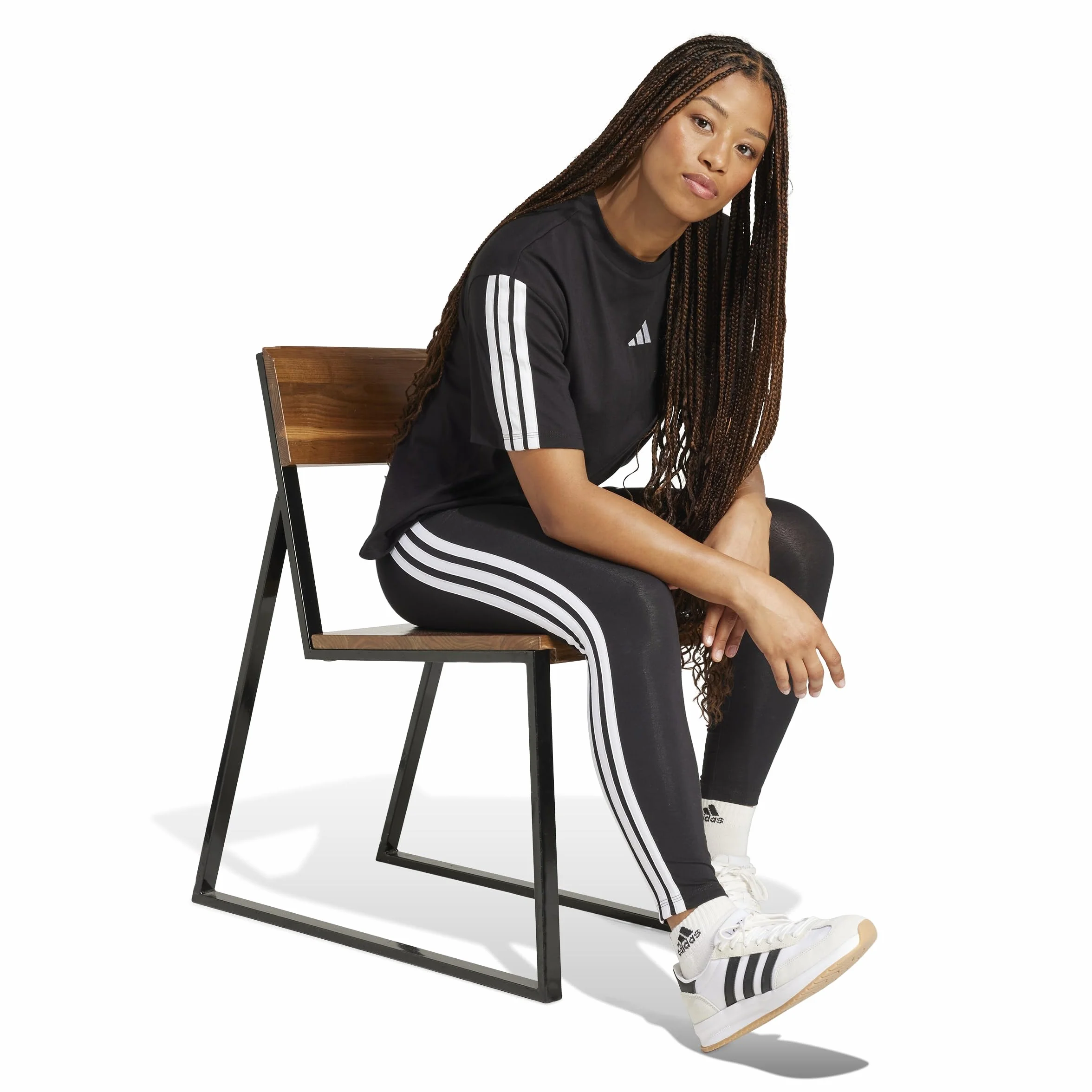 adidas Women's Legging Coton 3 Bandes Essentials
