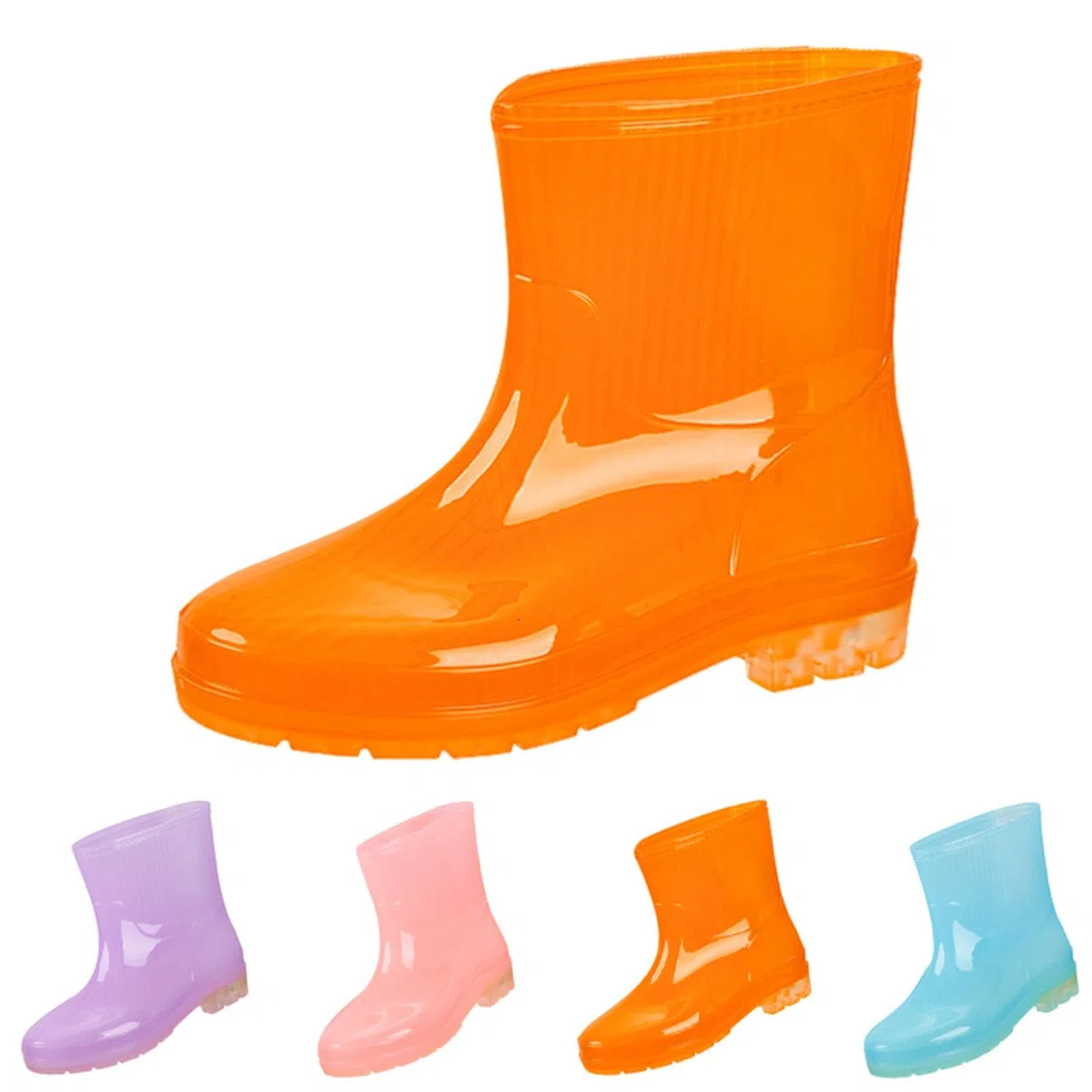 Bottes en caoutchouc pour femme - Multicolores - Antidérapantes - Bottes de pluie mi-hautes - Imperméables - Paillettes - Élégantes - Confortables et respirantes