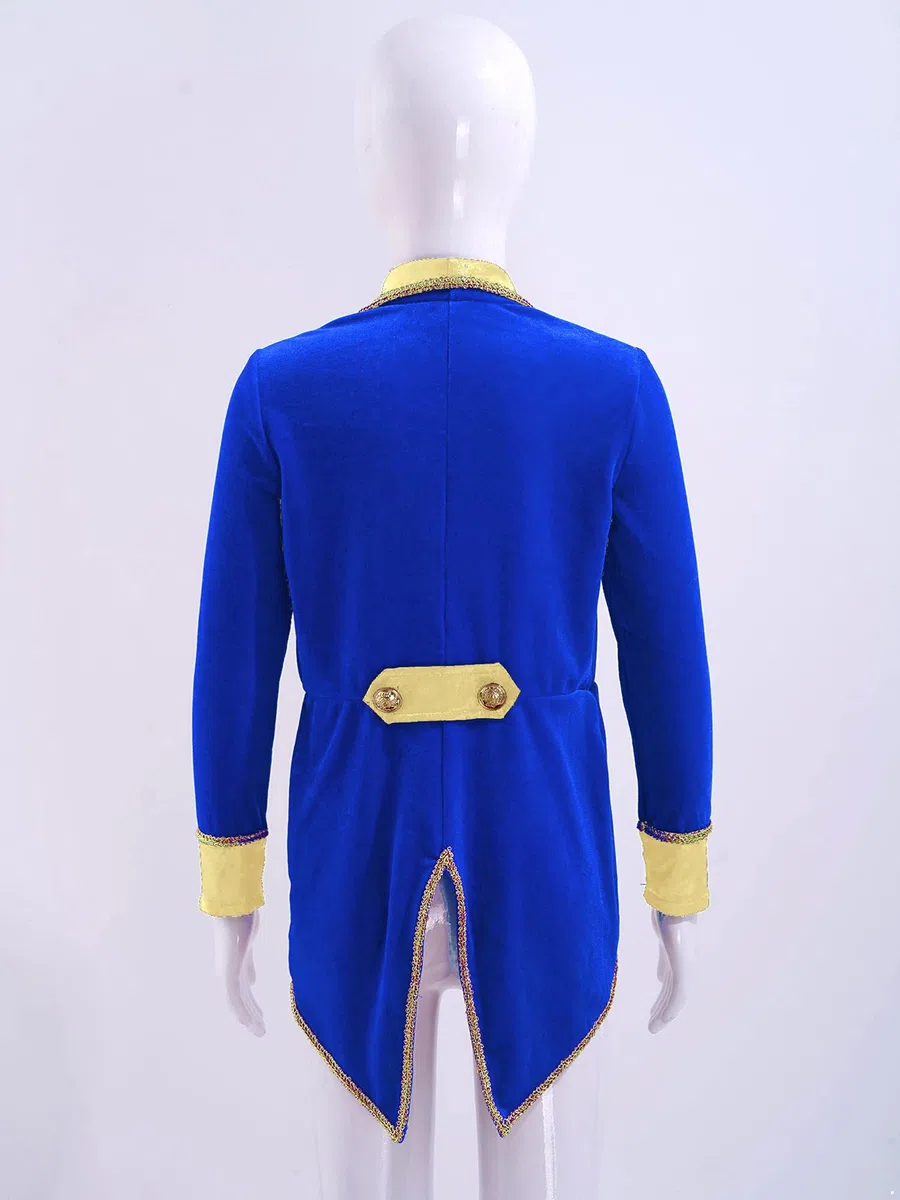 CHICTRY Enfant Garçon Smoking Déguisement Gentilhomme Manteau Veste Manches Longues Blouse Chic Elégant Costume de Soirée Cosplay Monsieur Loyal Cirque 4-16 Ans
