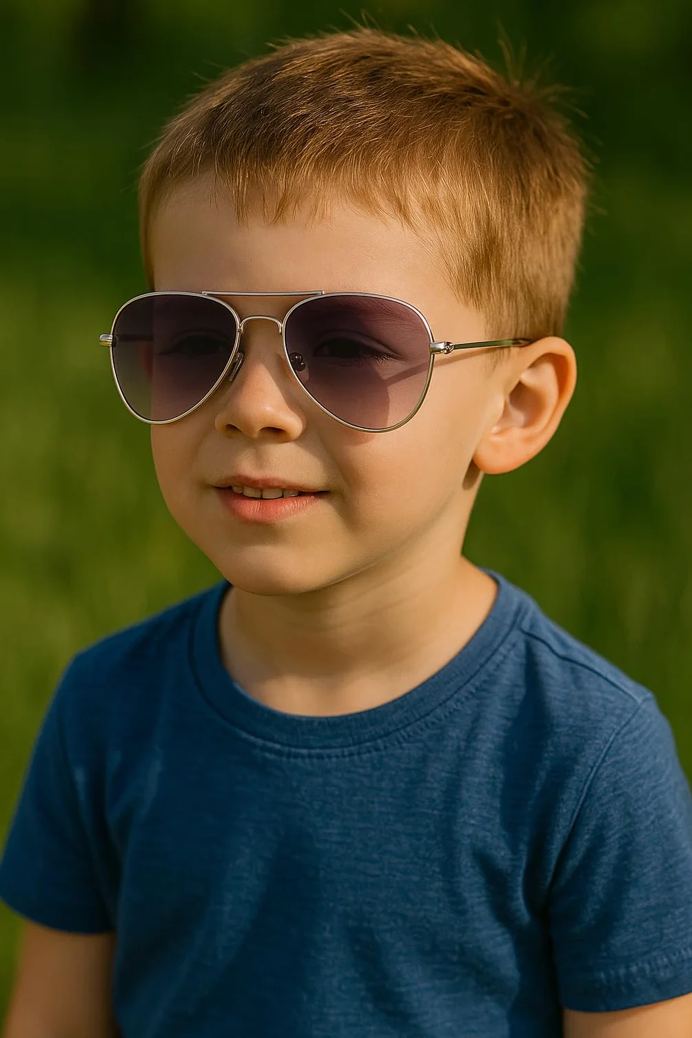 styleBREAKER enfants Lunettes de soleil pilotes avec monture en acier inoxydable, miroir ou teinté 09020059