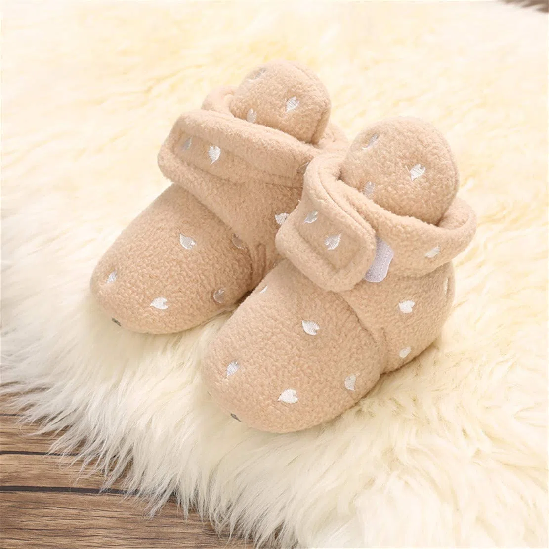 EDOTON Bottines Bébé Unisex, Naissance Hiver Chaud Chaussure Bébé Garçon Fille Premier Pas Bottine Souple Bottes de Neige Bottillons Baptême Chaussons 0-18 Mois