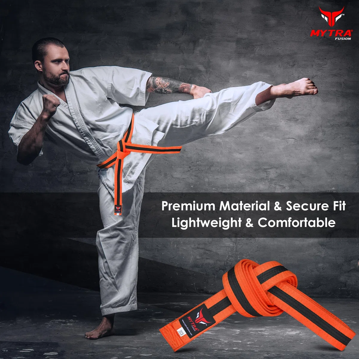 Mytra Fusion Ceinture karaté Durable Ceinture jjb, Ceinture JJB, BJJ Ceinture jjb, Plusieurs Couleurs, Ceinture Arts Martiaux, Ceinture Taekwondo pour Hommes et Femmes