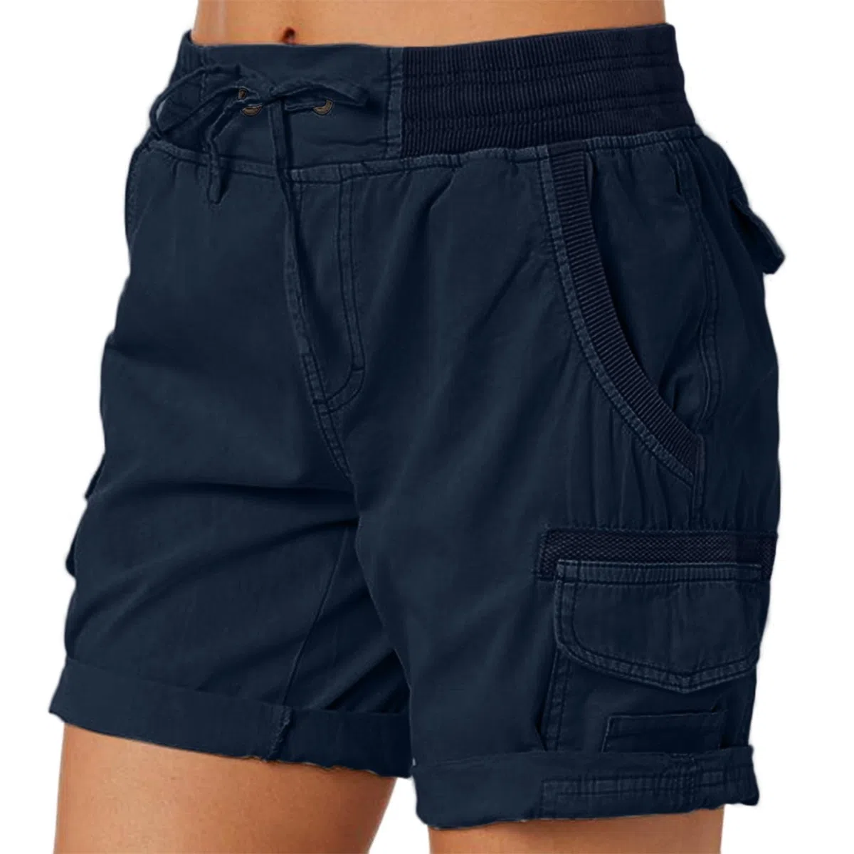 pvucpot Short de Randonnée Cargo pour Femme Shorts Bermuda Été Léger et Imperméable à Séchage Rapide avec Poches Zippées pour Camping
