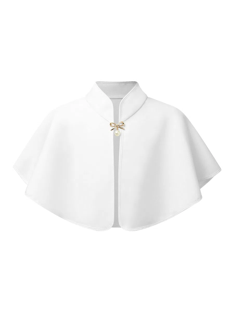 inlzdz Enfant Fille Bébé Princesse Cape Princesse Cardigan Mariage Baptême Soirée Gilet pour Robe Veste Danse Ballet Piano Scène Performance Boléro Anniversaire en Coton