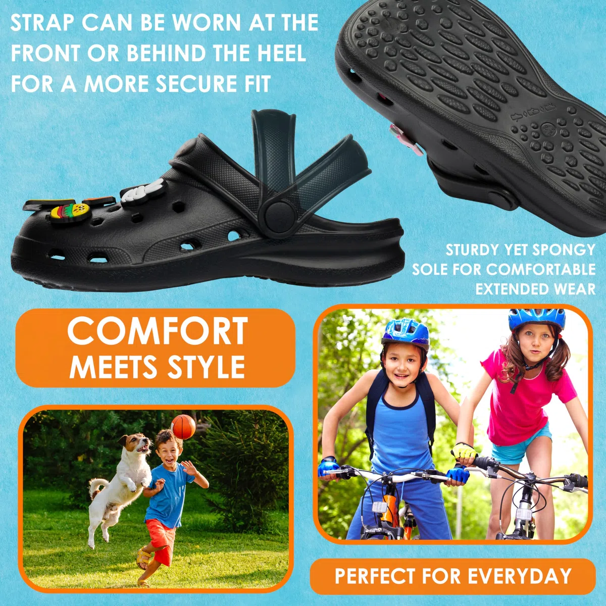 CityComfort Sabot de Jardin Garçon, Chaussure Enfant avec Charmes à Clipser