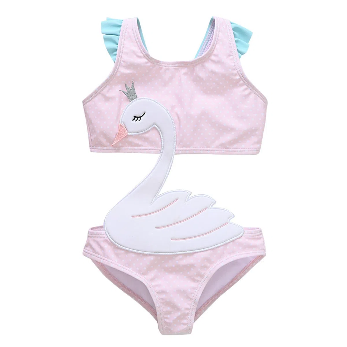 Maillots De Bain Fille Chic, Maillot De Bain 1 PièCe Shorty Piscine Mignon, Girls Swimsuits Maillot Une PièCe à Motifs D’Abeilles, Baleines, Cygnes Et Coccinelles pour Fillette 1-5 Ans