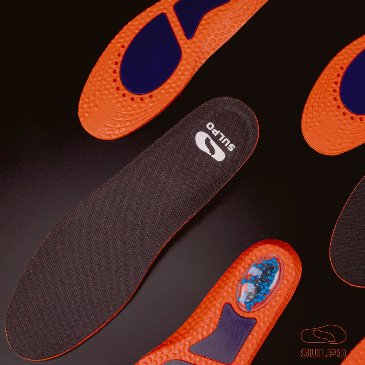 SULPO PRO Active Sport Semelles chaussures - Semelles orthopédiques - Semelles chaussures gel - Semelles confort - Semelles amortissantes - Semelles pour gymnases - Semelles de course