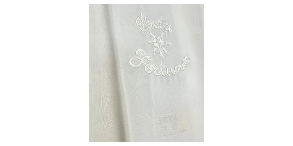 ADF Chemise bonne Fortuna Brodé pour nouveau-né,Emmanchure 100% soie Made in Italy
