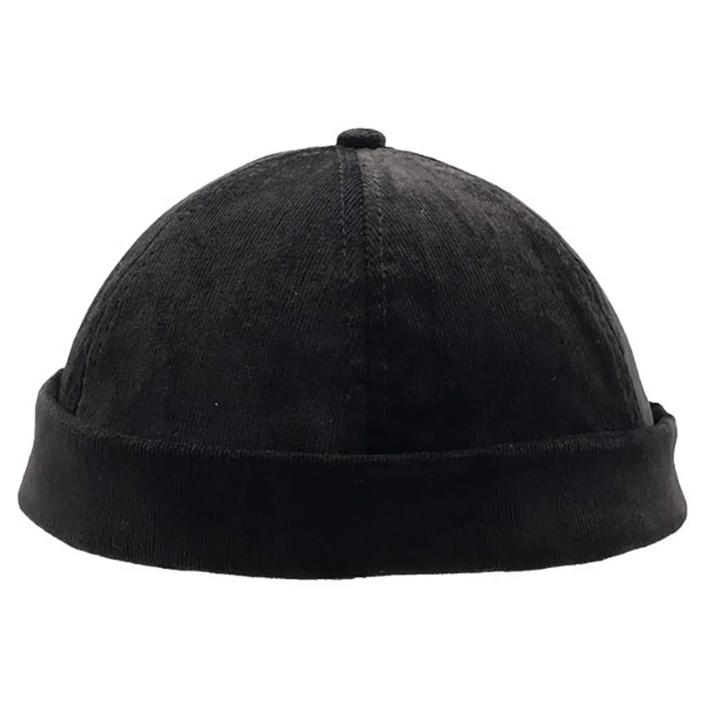 YAMEE Bob Homme Docker Bonnet Casquette Neuf Urban Style Bord Roulé rétro Travailleur Marin Unique Street décontracté Brimless Chapeau (One Size 56-58cm)