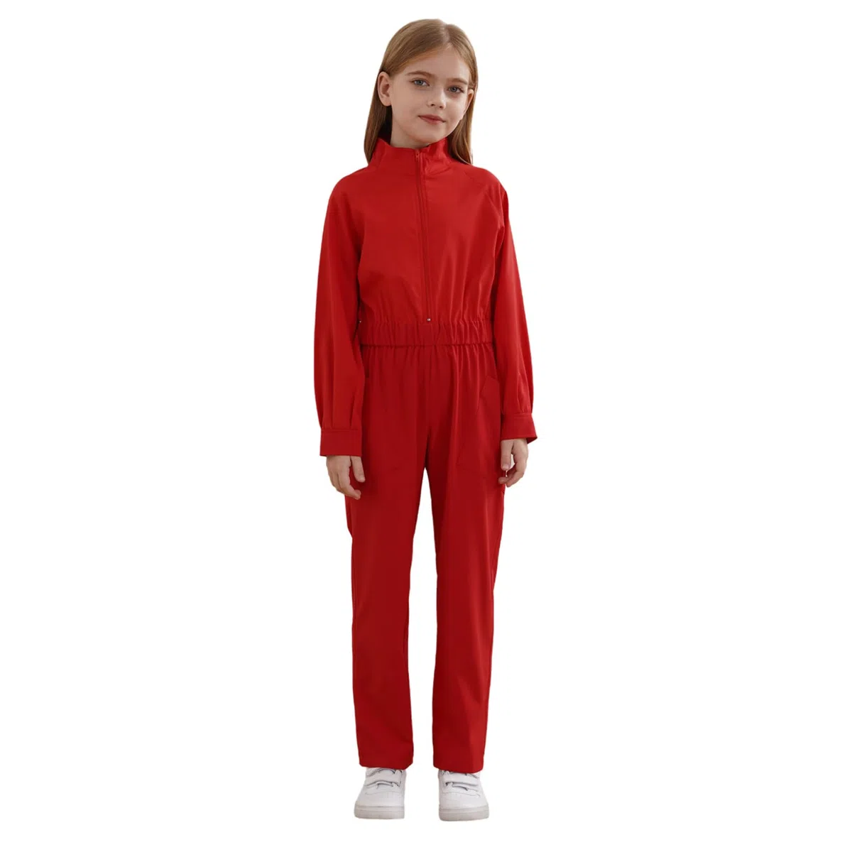 Oyolan Enfant Garçon Fille Salopette de Travail Manches Longues Combinaison Pantalon 5-16 Ans