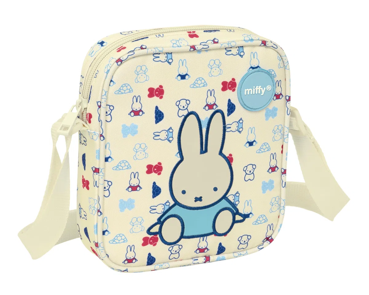 safta MIFFY BUDDY - Petit sac à bandoulière pour enfant, idéal pour les enfants de 5 à 14 ans, confortable et polyvalent, qualité et résistance, 16 x 4 x 18 cm, Beige pastel, M, Décontracté