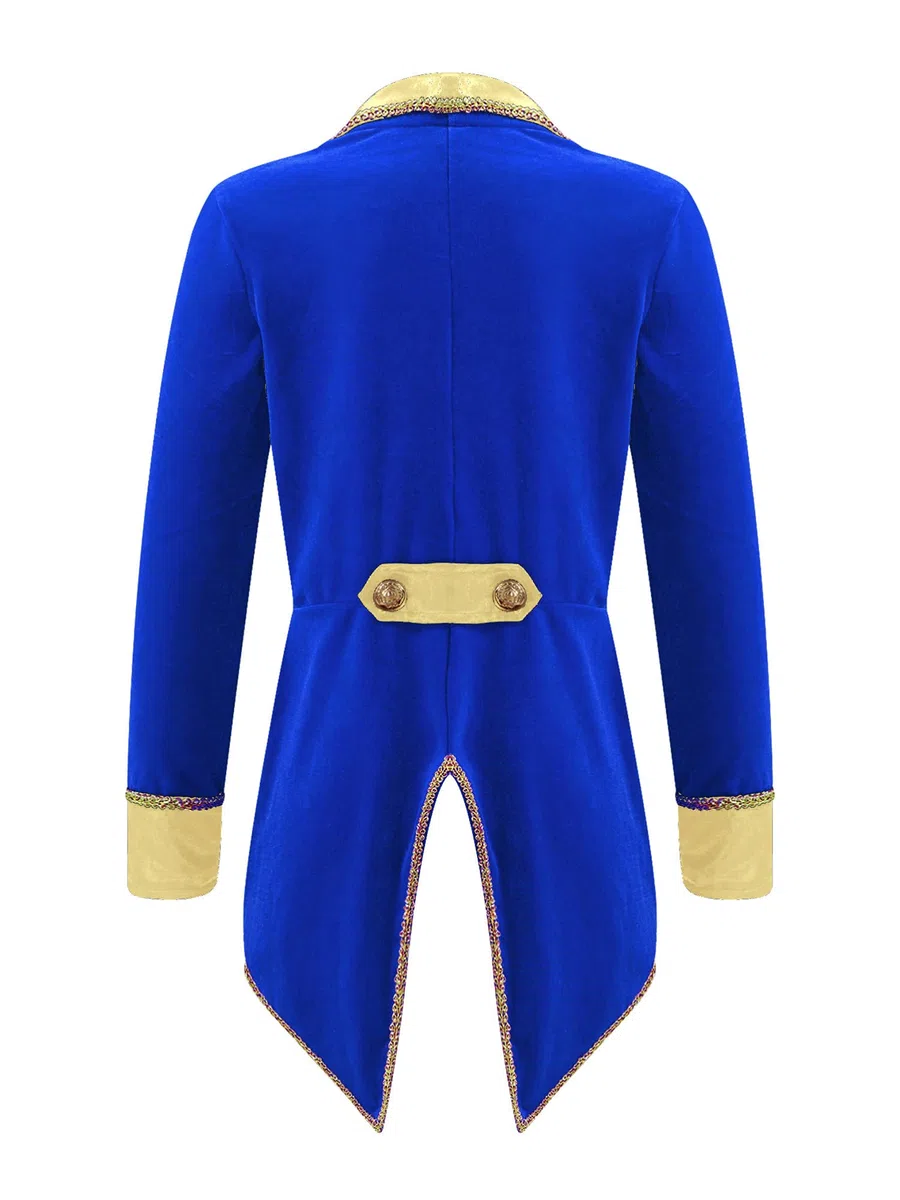 CHICTRY Enfant Garçon Smoking Déguisement Gentilhomme Manteau Veste Manches Longues Blouse Chic Elégant Costume de Soirée Cosplay Monsieur Loyal Cirque 4-16 Ans