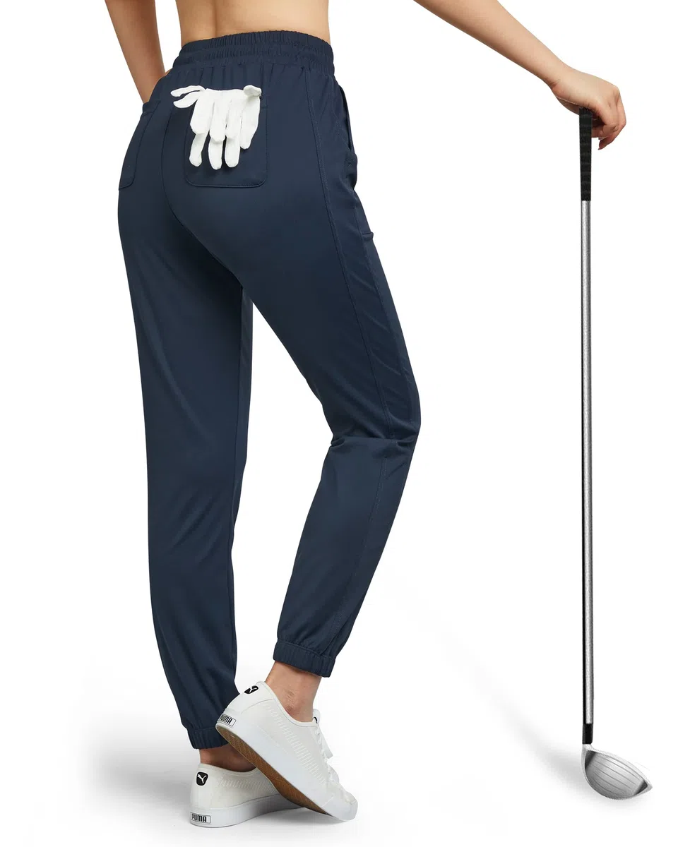 G4Free Pantalon médical de jogging pour femme avec poches et cordons de serrage - Pantalon de golf athlétique à bas cintré - Petite/régulière/grande