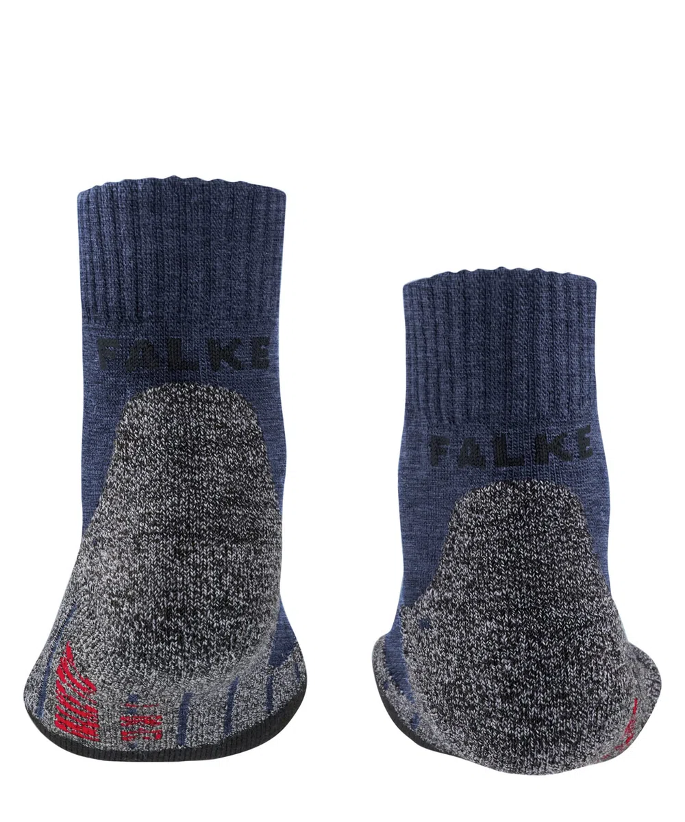 FALKE mixte enfant TK2 Short chaussettes de randonnée rembourrage moyen anti-ampoule chaudes courtes respirantes séchage rapide régulation climatique anti-odeur laine fil fonctionnel 1 paire