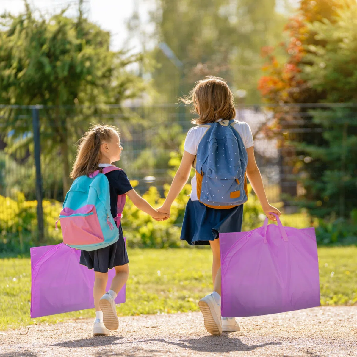 40" Sac de Costume pour Filles avec Gousset/Poches/Poignées, Pliable Housses de Vêtements de Costume de Danse, Anti Poussière Etanche Housses de Protection pour Compétitions Voyage Récitaux Concours