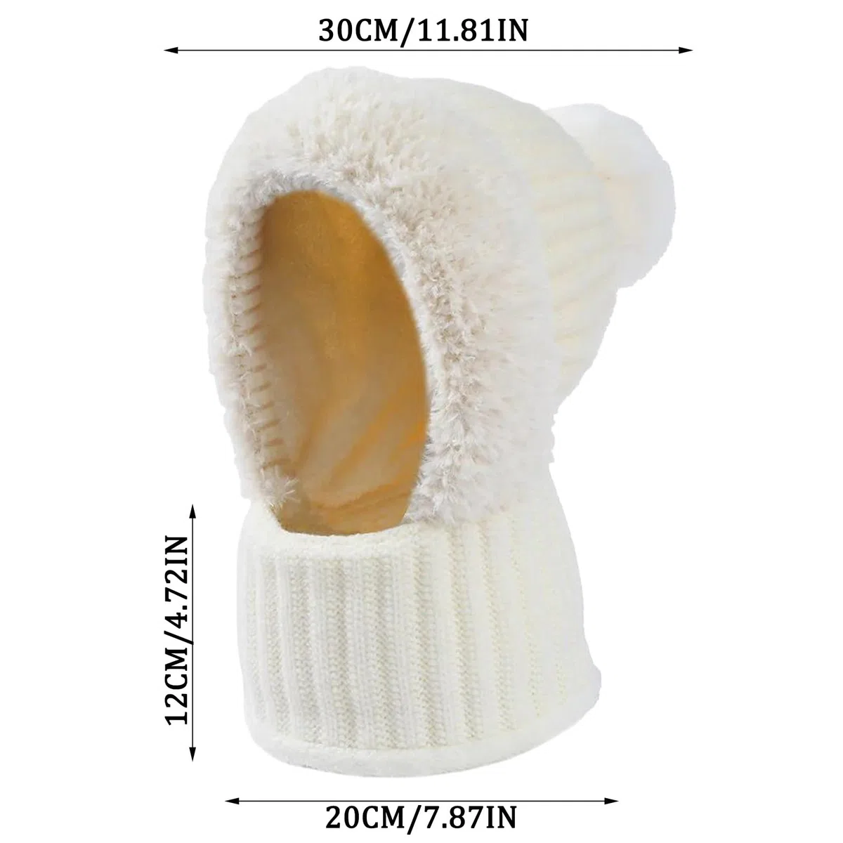GWAWG Ensemble Bonnet et écharpe d'hiver, 2 en 1, Doublure Polaire épaisse et Douce, Bonnet tricoté, Cache-Cou Circulaire pour Femmes et Hommes, Ski, Sports de Plein air Quotidiens