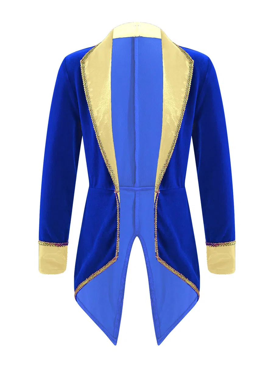 CHICTRY Enfant Garçon Smoking Déguisement Gentilhomme Manteau Veste Manches Longues Blouse Chic Elégant Costume de Soirée Cosplay Monsieur Loyal Cirque 4-16 Ans
