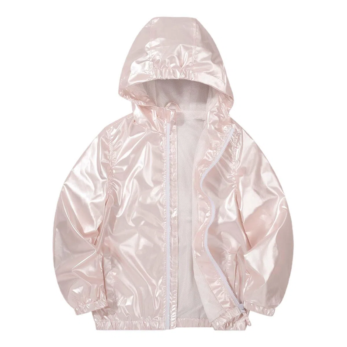 Generisch Veste de pluie légère coupe-vent pour fille avec, Rose clair, 12
