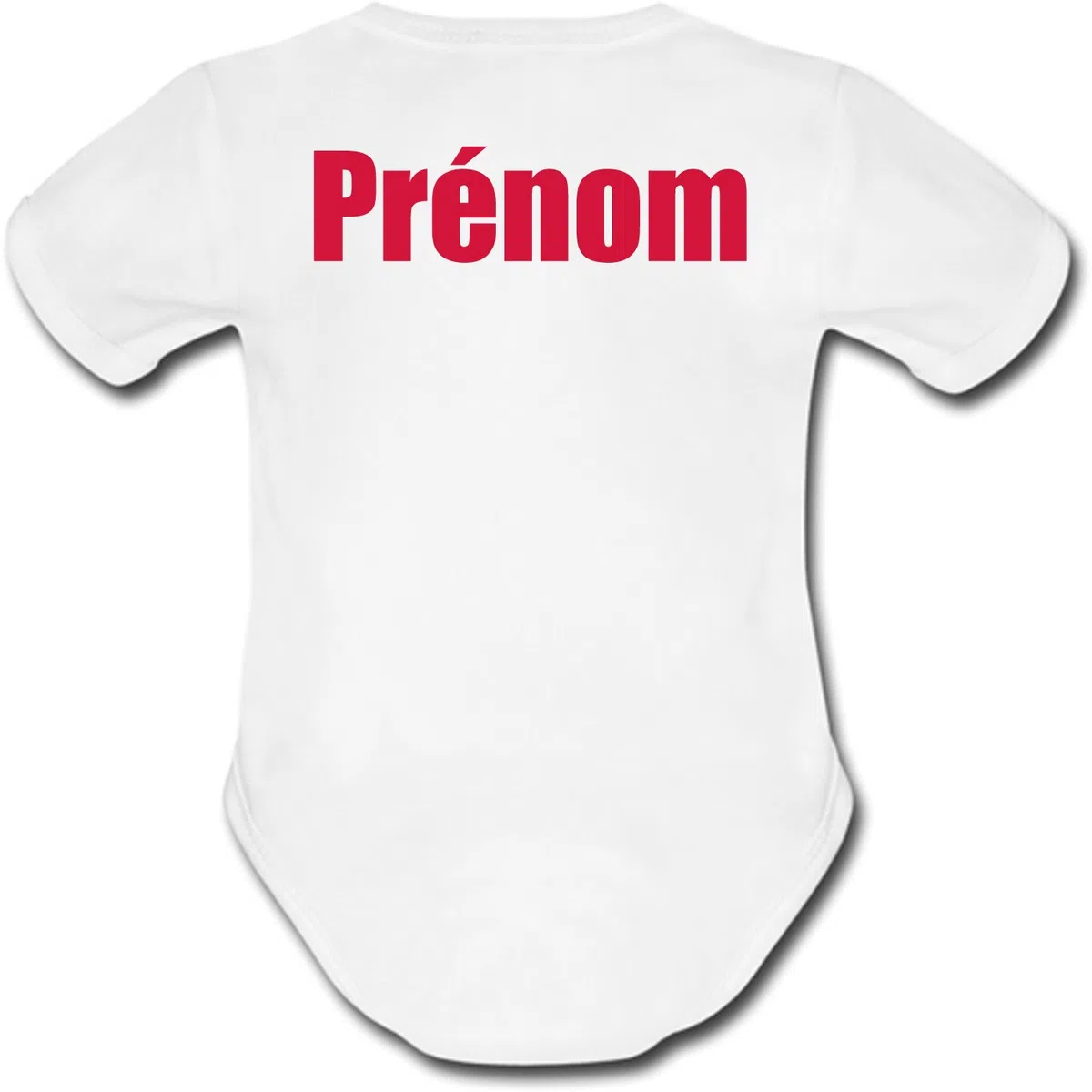 Body Bébé Manches Courtes - MAROC - COUPE DU MONDE DE FOOTBALL 2018 - Prénom personnalisé - Personnalisable en ligne