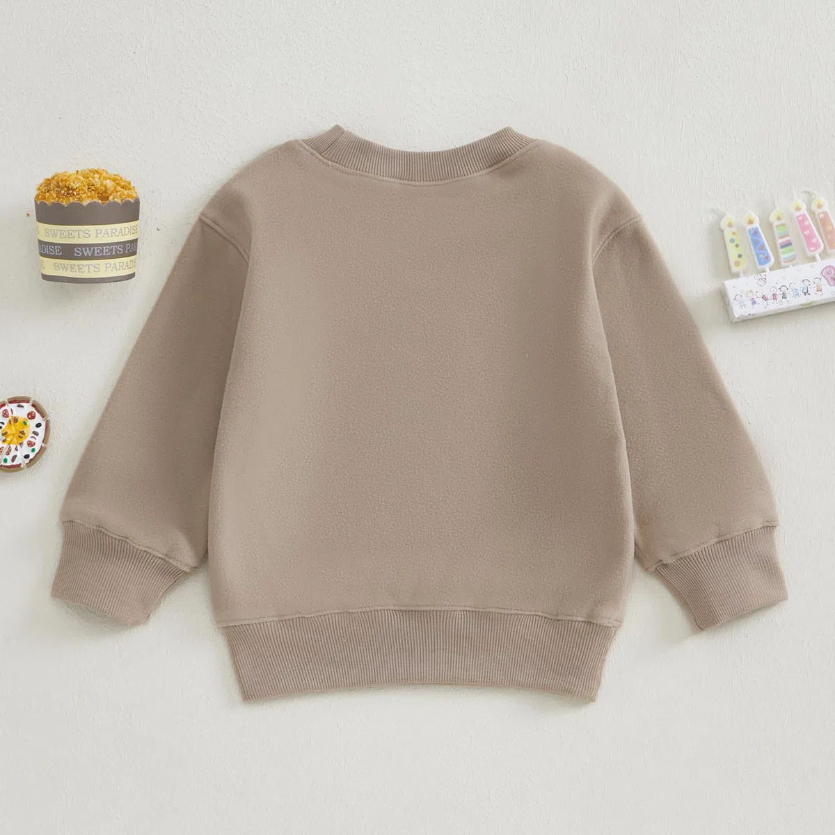 Tenue de 1er ou 2e anniversaire pour bébés garçons filles garçons t-shirt manches longues col rond lettre broderie coupe ample pull tops tout-petits filles garçons vêtements