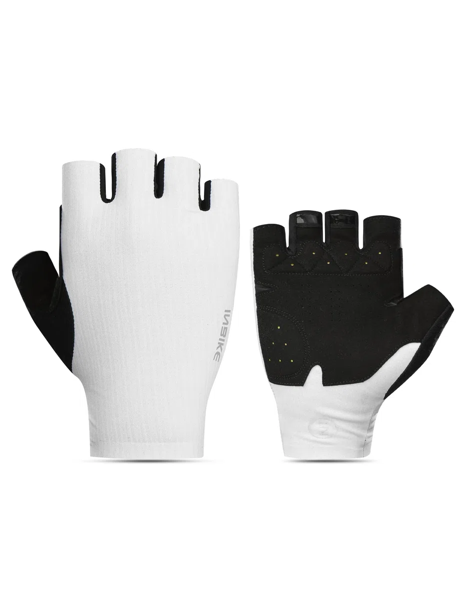 INBIKE Gants de Cyclisme Femme Demi-Doigts Tissu Maille Respirant Élastique Paume Amortissante Confort Léger Mitaines Courtes VTT Vélo g109