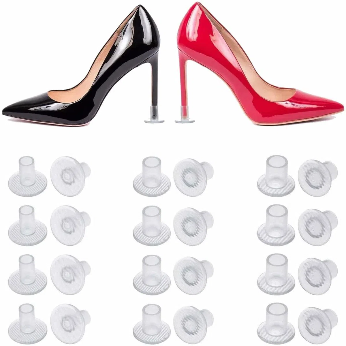 Wady Protege Talon 24 Paires, Protection Talon Chaussure, Heel Protectors Stoppers Couvertures pour Courses, Mariages, Occasions Formelles, 3 Tailles