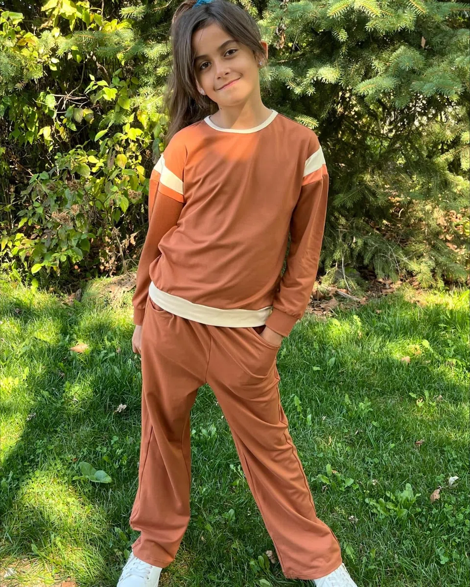 JiAmy Ensemble de vêtements d'automne 2 pièces pour filles - Tenue à manches longues et pantalons élégants pour 3 à 12 ans